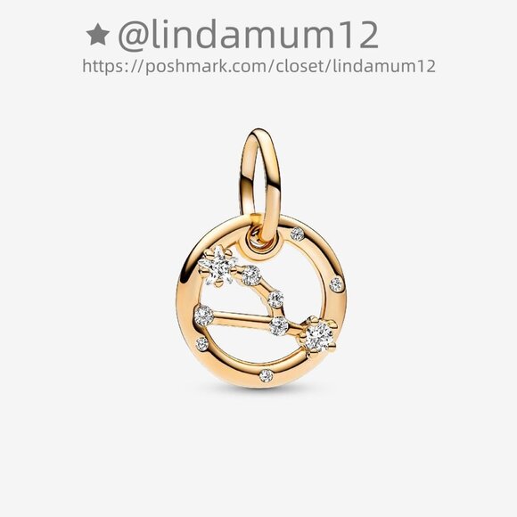 Pandora Taurus Zodiac Dangle Charm - Picture 1 of 6